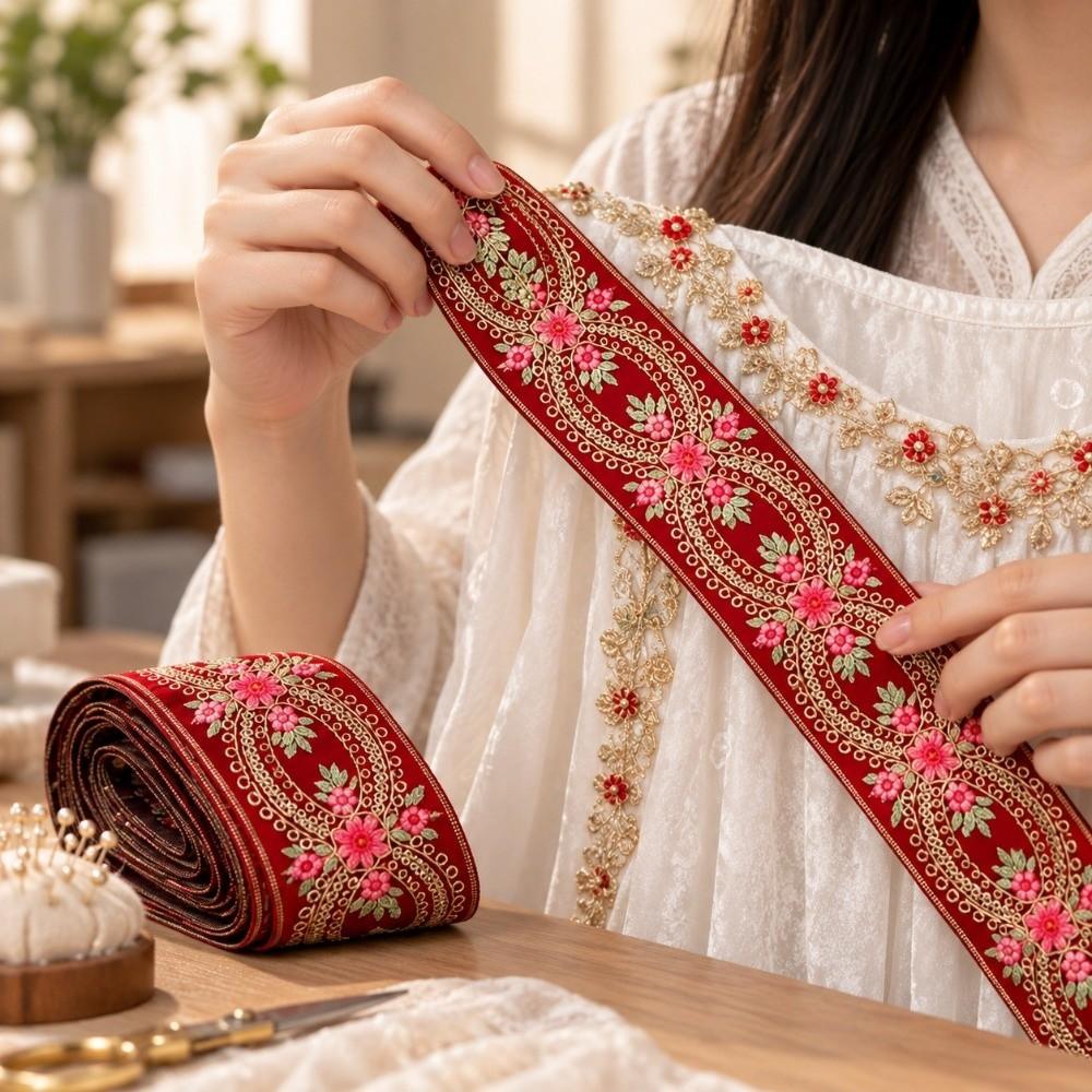 Gold Thread Sequins Sequin Lace Trim 4.5cm Width Clothing Lace Webbing For Sewing Accessories