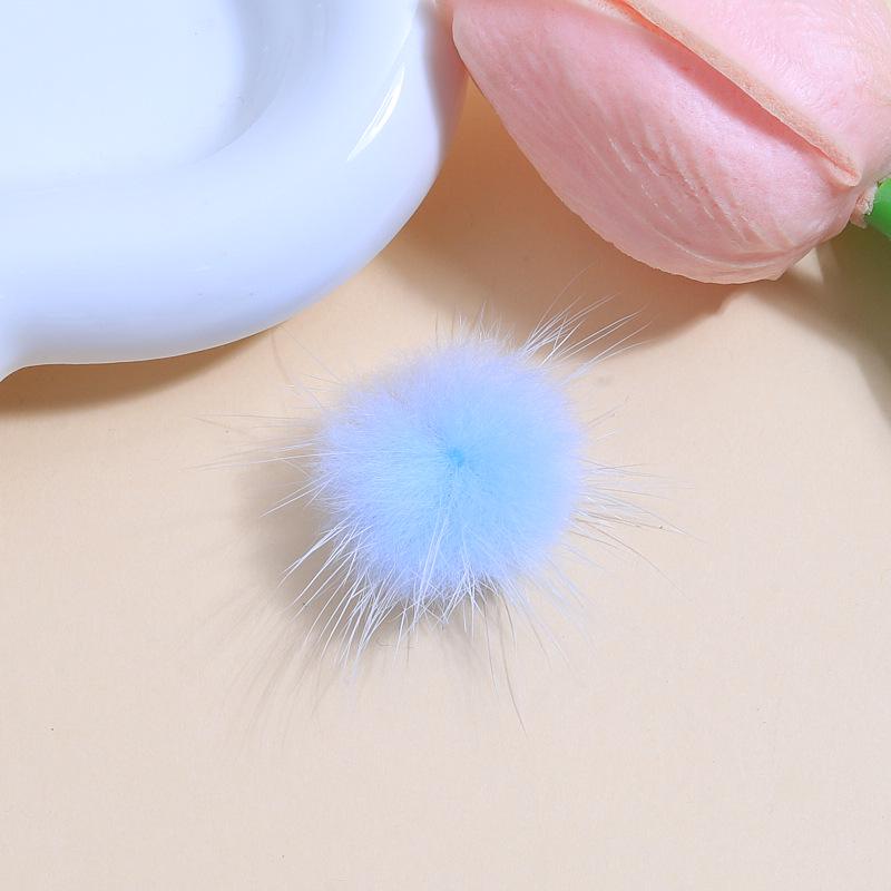 Colorful Mink Hair Ball Handmade DIY Jewelry Versatile Hairpin Accessories