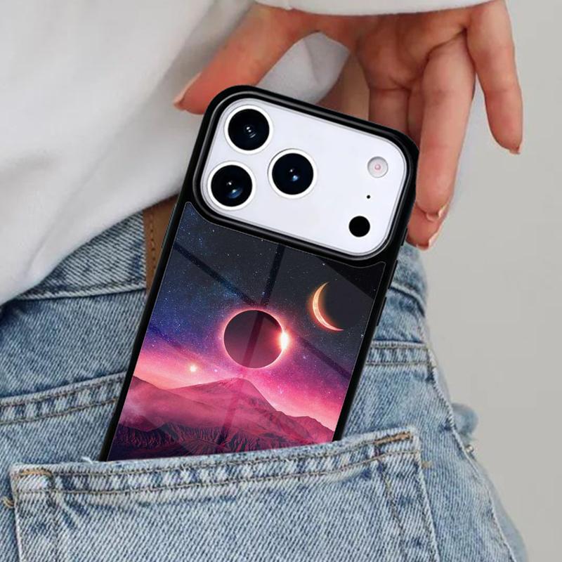Star Space Moon Night soft Phone Case for iPhone 17ProMax 12 13 14 15 16e 17 Pro Max Plus Air Cover