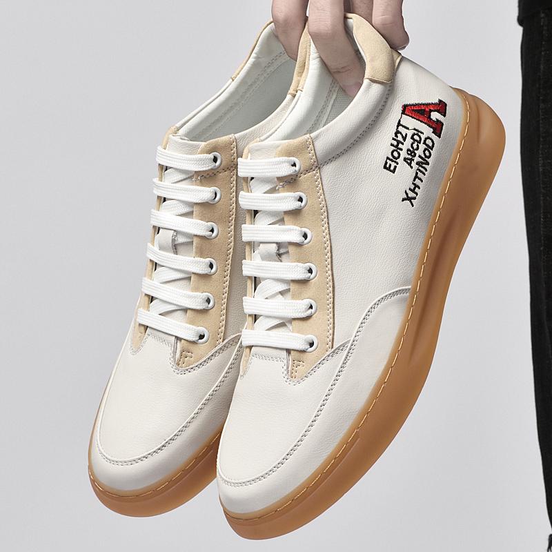 Fashion Genuine Leather Men Ankle Boots Fashion High Top Shoe Outdoor Man Hiking Botas Skateboard Footwear Leisure Walk Motorcycle Boots