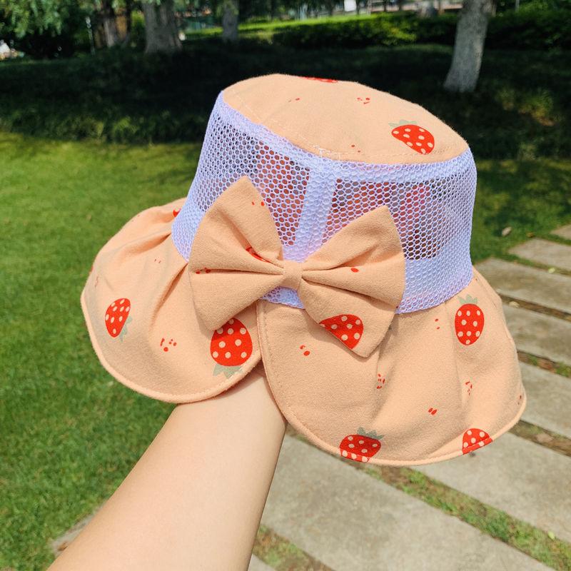 Children's Sunshade Mesh Top Hat Women's UV Resistant Folding Summer Sunshade Hat Women's Princess Sun Hat Brim
