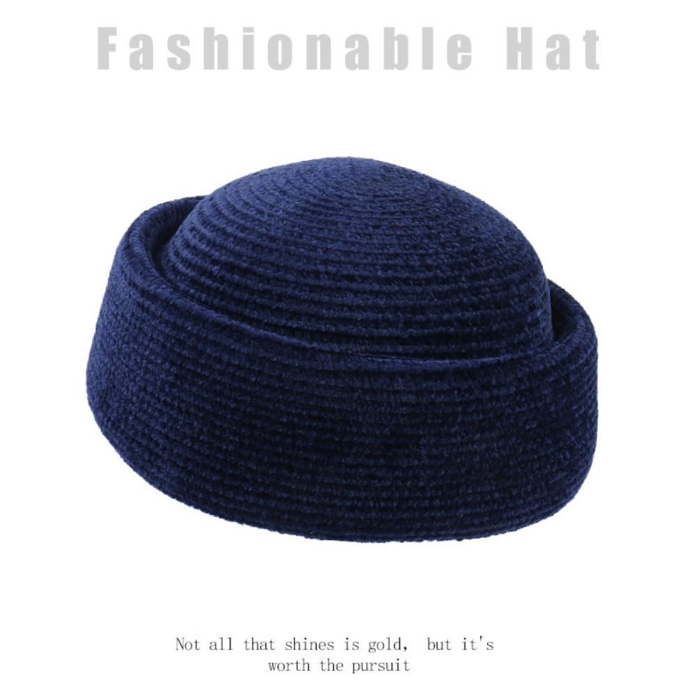 French Style Chenille Pillbox Hat Fedoras Fedora Hat Vintage Medicine Box Hat Wedding Party