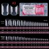 180Pcs Nail Extension Sandwich Dual Nail Forms Molds No Crack Easy Shape Oval Coffin for Beginner Professional Use