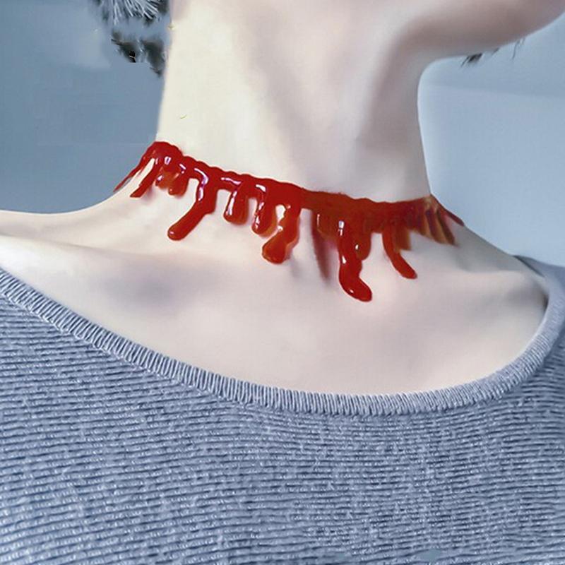 Buy Red Blood Choker Necklace Women 