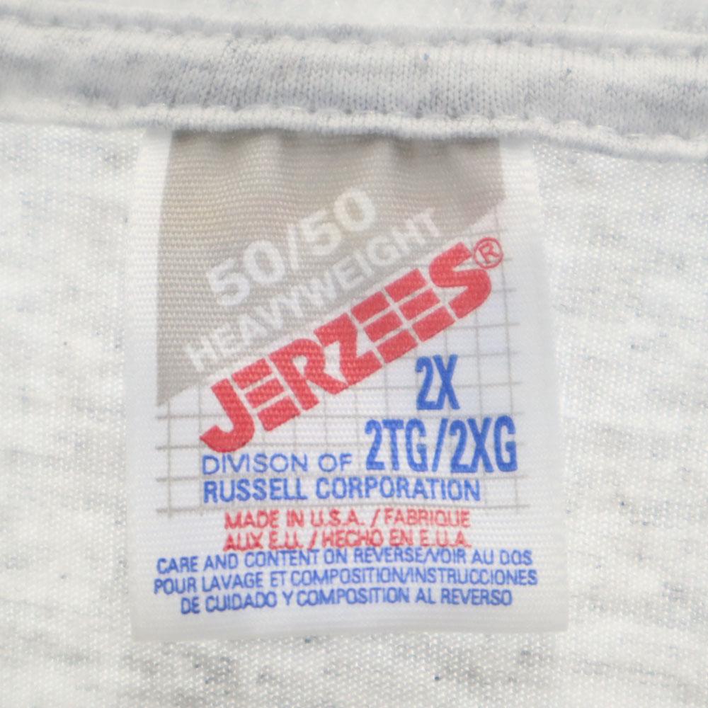 JERZEES 90s Made In USA Print Short Sleeve T-shirt Big Size Old Vintage Men's Used