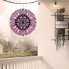 Elegant 2D Metal Wind Spinner - Vibrant Pink & Black Floral Design, Ideal for Garden & Outdoor Decor, Battery-Free Operation, Perfect Giftor