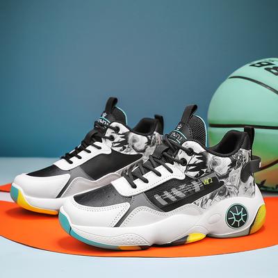 Men's 2025 Summer New Thick-soled Height-enhancing Youth Student Sports Shoes High-top Basketball Shoes Breathable and Non-slip