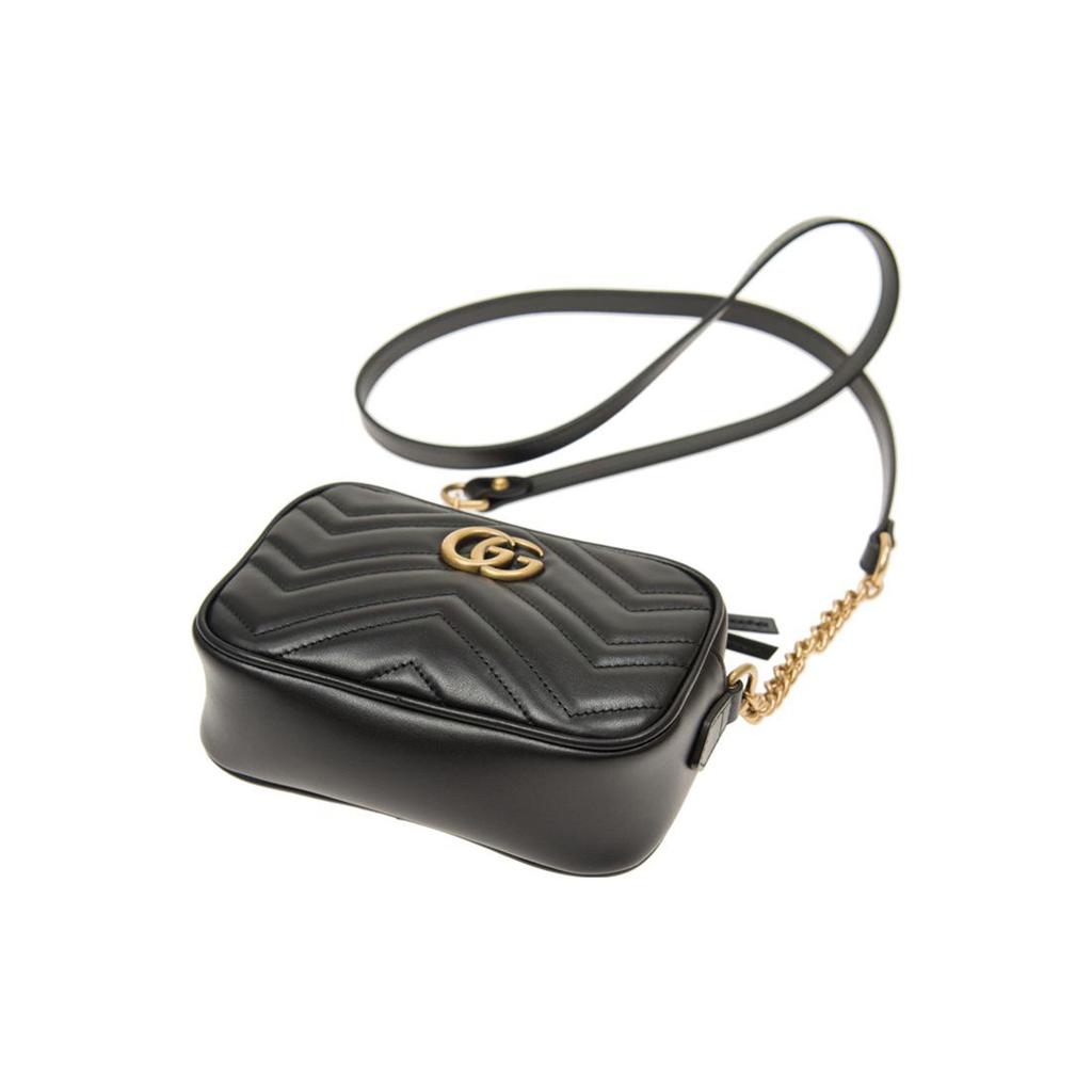 Gucci GG Marmont Matelassé Mini Bag Nero Women Shoulder_bags Black 448065-DTD1T-1000