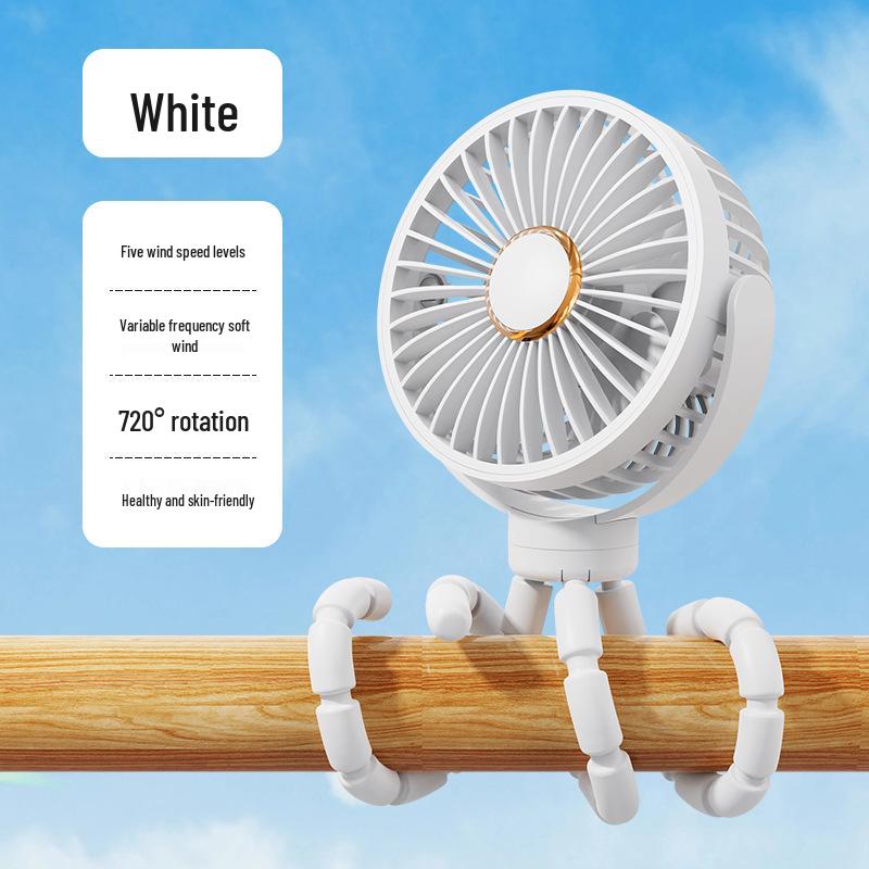 

Portable Mini USB-Charging Outdoor Octopus Fan with Rotating Head for Desktop & Stroller 6 inch