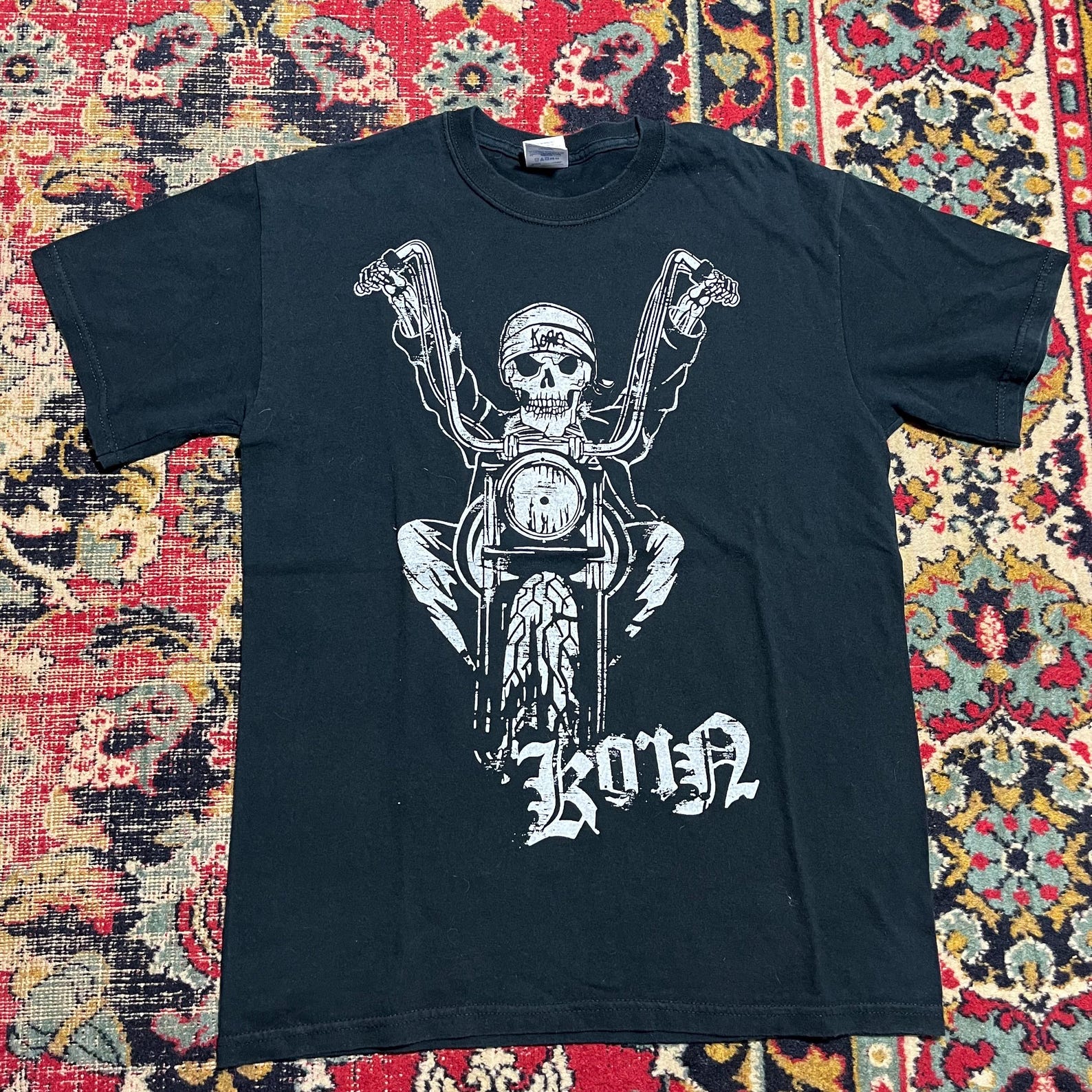 Korn Tour band T-Shirt biker skull graphic Size M S