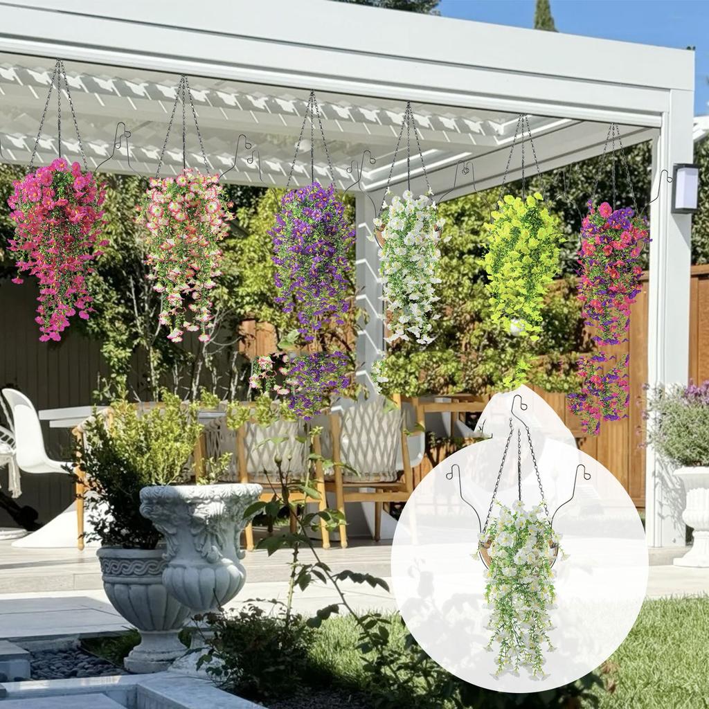 Morning Wall Hanging Simulation Rattan Artificial Flower Home Outdoor Garden Decoration