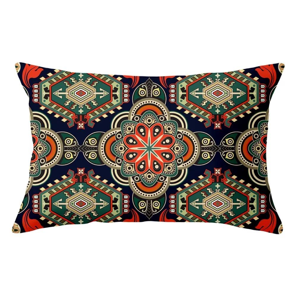 30X50 Bohemian Ethnic Style Pattern Print Decoration Living Room Back Home Polyester Rectangular Pillowcase Sofa Cushion