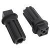 2 PCS Meat Grinder Screw Coupling Black Plastic Quick Installation Meat Grinder Screw Coupling
