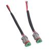 1 Pair 3 Pin DT Connectors Waterproofing Automotive Electrical Connector Wiring Harness for Car Trucks Boats LED Work Lights Female Plug