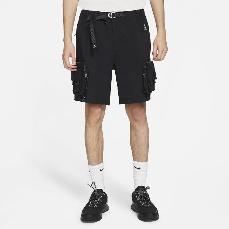 Nike ACG Embroidered Logo Lacing waterproof Multiple Pockets Shorts Black Men's DH8348-010