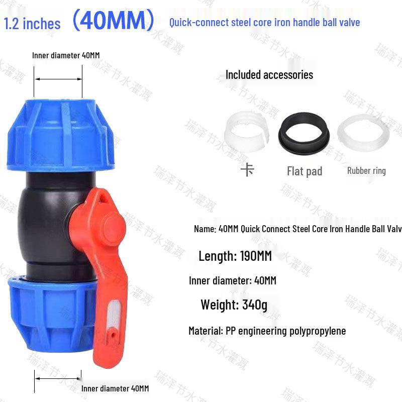 Blue Cap Quick Connect Water Pipe Fittings: No-Heat Fusion Repair Elbow, Tee, Ball Valve, Union Accessories