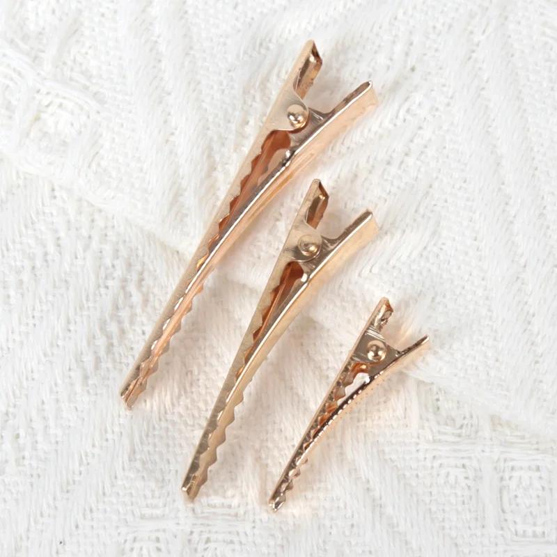 50Pcs Hair Alligator Metal Hair Clips Duckbill Blank Setting Base DIY Hairpins Barrette Ornament Hair Styling Tool Accessories