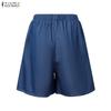 ZANZEA Women Summer Casual Elastic Waist Loose Print Shorts