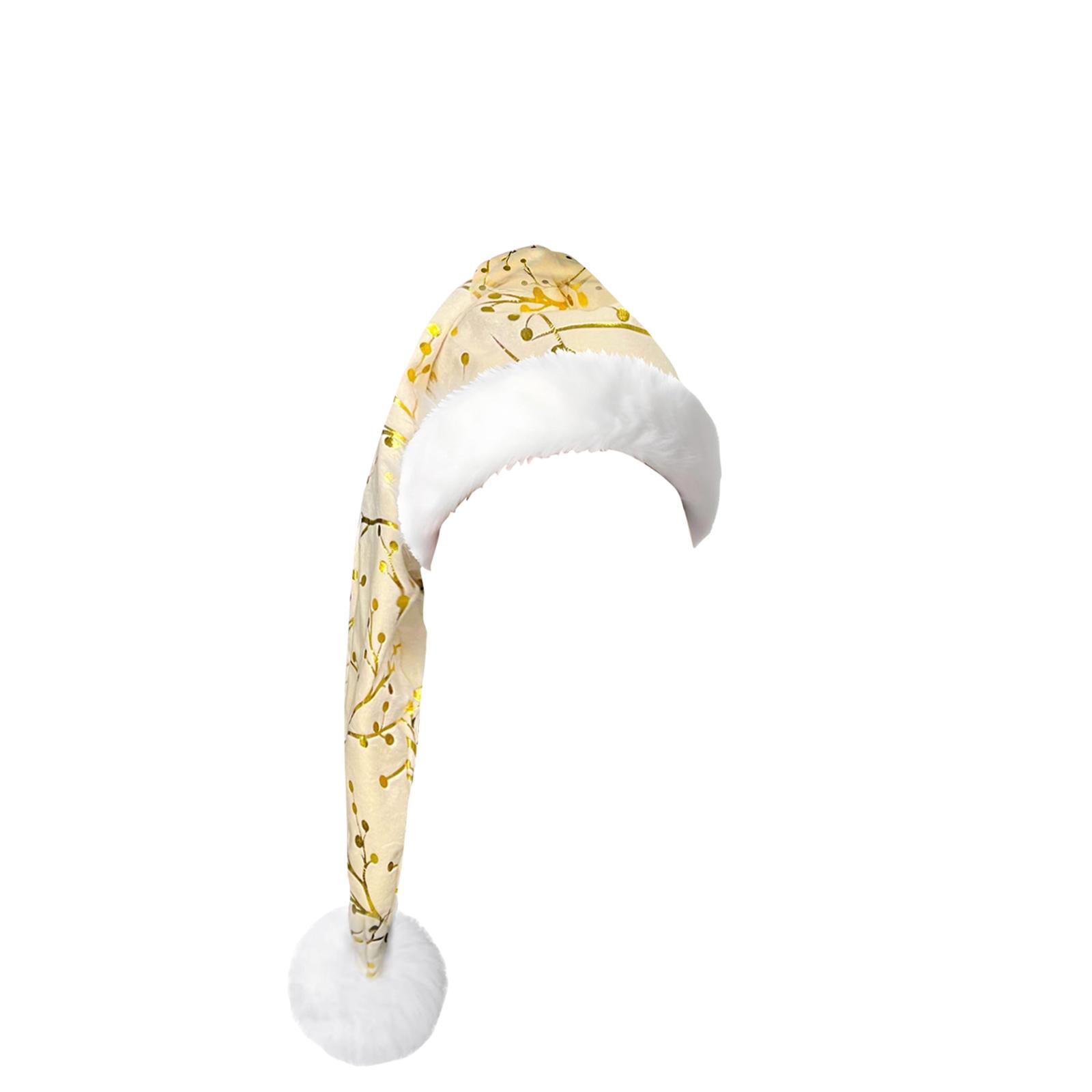 

Personalized Custom Embroidered Gold-stamped Imitation Pattern Long Trim Christmas Decorative Hat S золотой