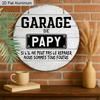 2D Flat Aluminum Garage Sign Metal Wall Decor Accessories for Home, Lover Gifts for Dad, Vintage Style Grandpa Home Decor, Father's Day Gift for