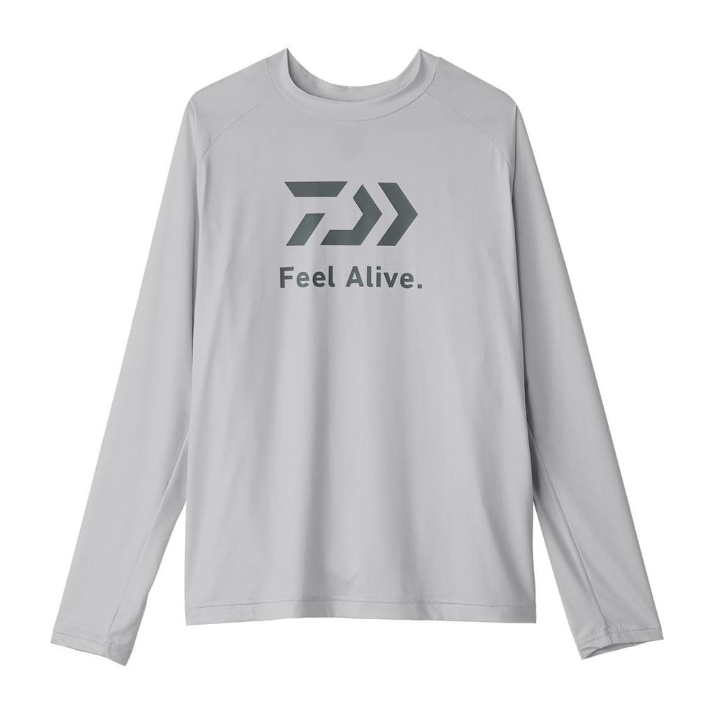 Daiwa ICEDRY Long Sleeve Shirt, 25DE-6225, Light Gray, XL