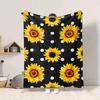 1pc Sunflower Pattern Blanket Warm, Cozy, And Soft, Suitable for Sofas, Beds, Cars, And Office Use.Perfect for Camping And Travel, Making It a Great G