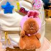 Cartoon Kapibara Doll Plush Capybara Head Cover Keychain Cute Bag Pendant Car Key Chain