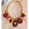 Eetit Red Resin Flower Charm Pendant Necklace 18K Golden PVD Plated Stainless Steel Statement New Arrivals Collar Jewelry 2025