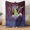 Aston Villa Fc Crest Flannel Blanket, Soft Polyester, Modern Design, All-Season for Camping, Travel, Gifts for holidays or birthdays
