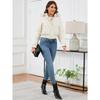 2025 Women's Winter Short Cotton Coat High Waist Slim Fit Warm Fur Collar Padded Outerwear Casual Thickened Jacket