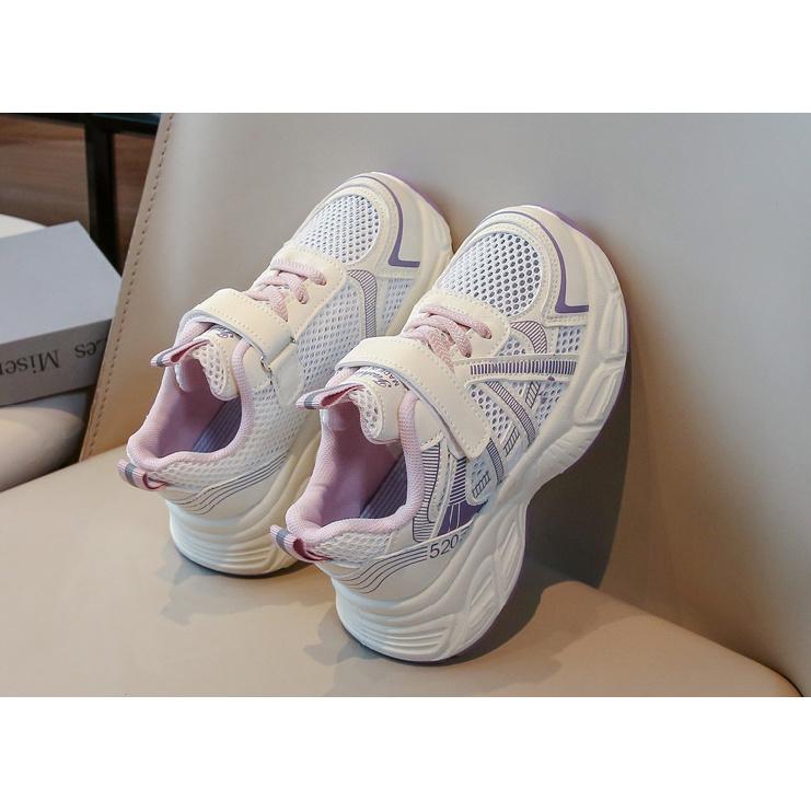 New Spring/Summer Children s Shoes: Boys Breathable Mesh Sports Running Shoes, Korean Style Fashionable Versatile Girls Dad Shoes 26 фиолетовый