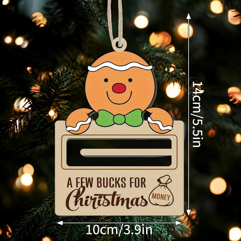 Wooden Christmas Money Holder Ornament Cash Gift Card Holder Hanging Decor Xmas Tree Pendant 2027 New Year Home Decor
