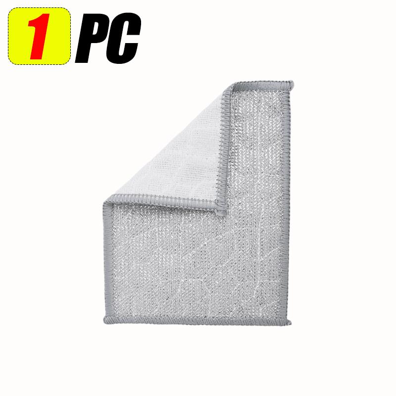 

New Double Layer Cleaning Cloth Reuseable Wire Cloth Non-Scratch Dishwashing Rags For Kitchen Pot Pan Household Cleaning Towels