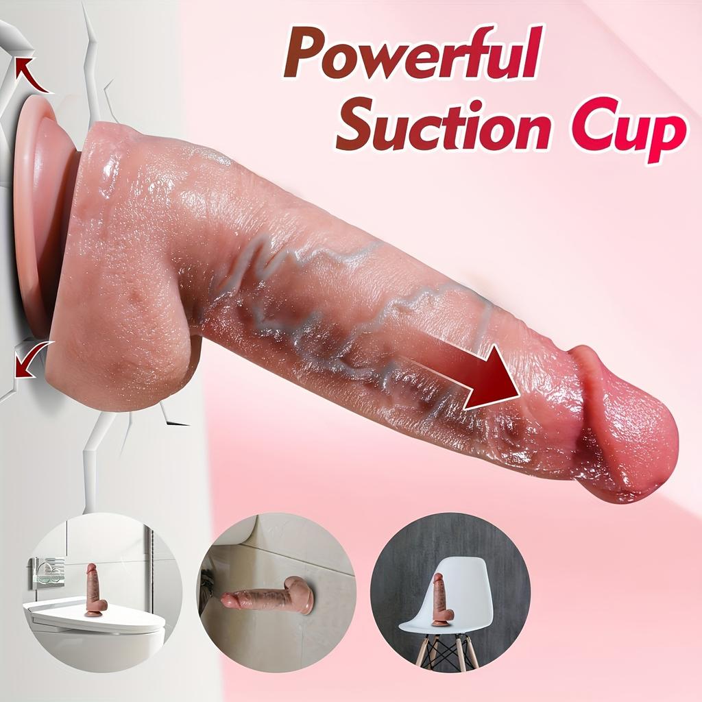 2 Inch Diameter Realistic Silicone Dildos Anal with Suction Cup for Hands-Free Play,Adult Sex Toys G Spot Dildo Lifelike Penis Adult Toys for Women