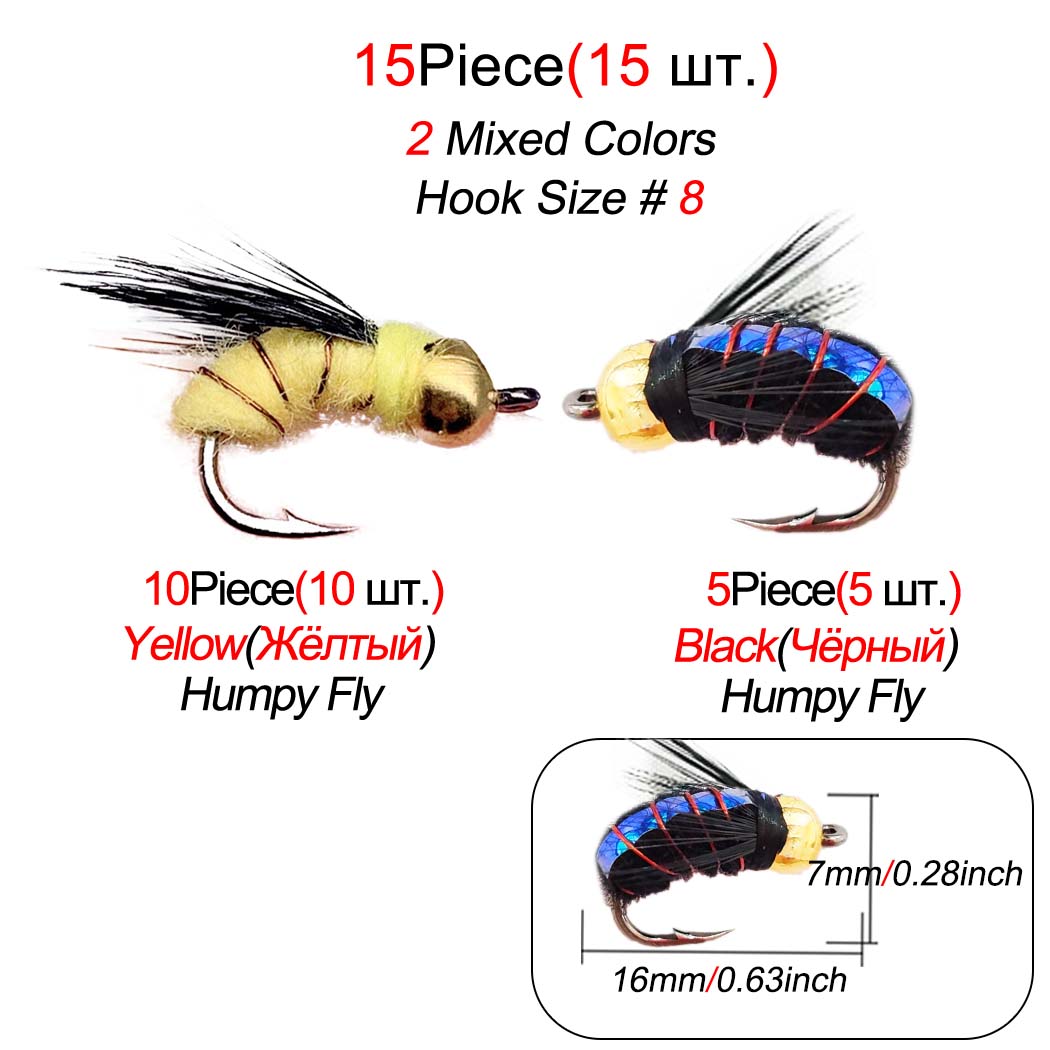 10/15/20/25 шт. разноцветные приманки для ловли форели нимфы нахлыстом — фото 22