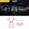10PCS Full Interior Dashboard Cover Trim PinK Part For Jeep Wrangler JK 2011-17