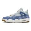 Air Jordan 4 RTHS Green Jade Scroll Abriebfest Mittelhoch Vintage Basketballschuhe Unisex Blau IB6716-100(TeamR-)
