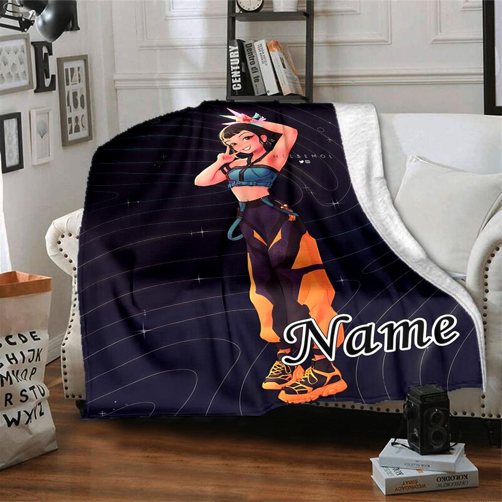 Custom Name Name Fantasy Trio Party Blanket For Couch Bed Plush Cozy Fuzzy Blanket Super Soft Warm Blankets For Fall And Winter 0916207