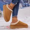 Fashion Winter Short Plush Snow Boots for Women Flat Heel Non Slip Cotton Shoes Woman Comfortable Non Slip Warm Ankle Boots Plus Size 44