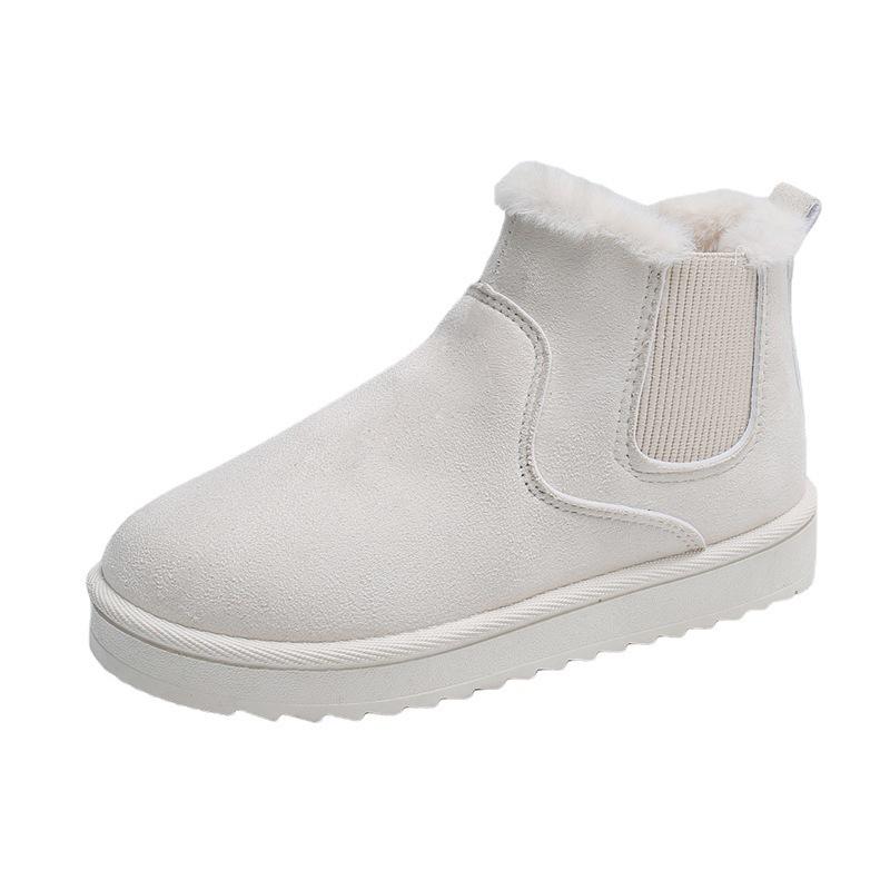 2025 Fleece-Lined Plus Size Women's Winter Slip-On Ankle Snow Boots