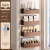 Dual-Layer Magnetic Kitchen Shelf for Refrigerator - Punch-Free Spice Rack Organizer