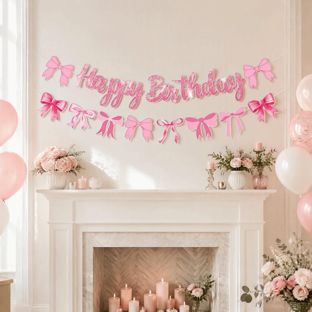 Cartoon Happy Birthday Banner Multicolor Wall Hanging Banner Birthday Party