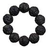 Bodhisattva Exquisitely Carved Agarwood & Sandalwood 20mm Buddhist Prayer Beads Bracelet
