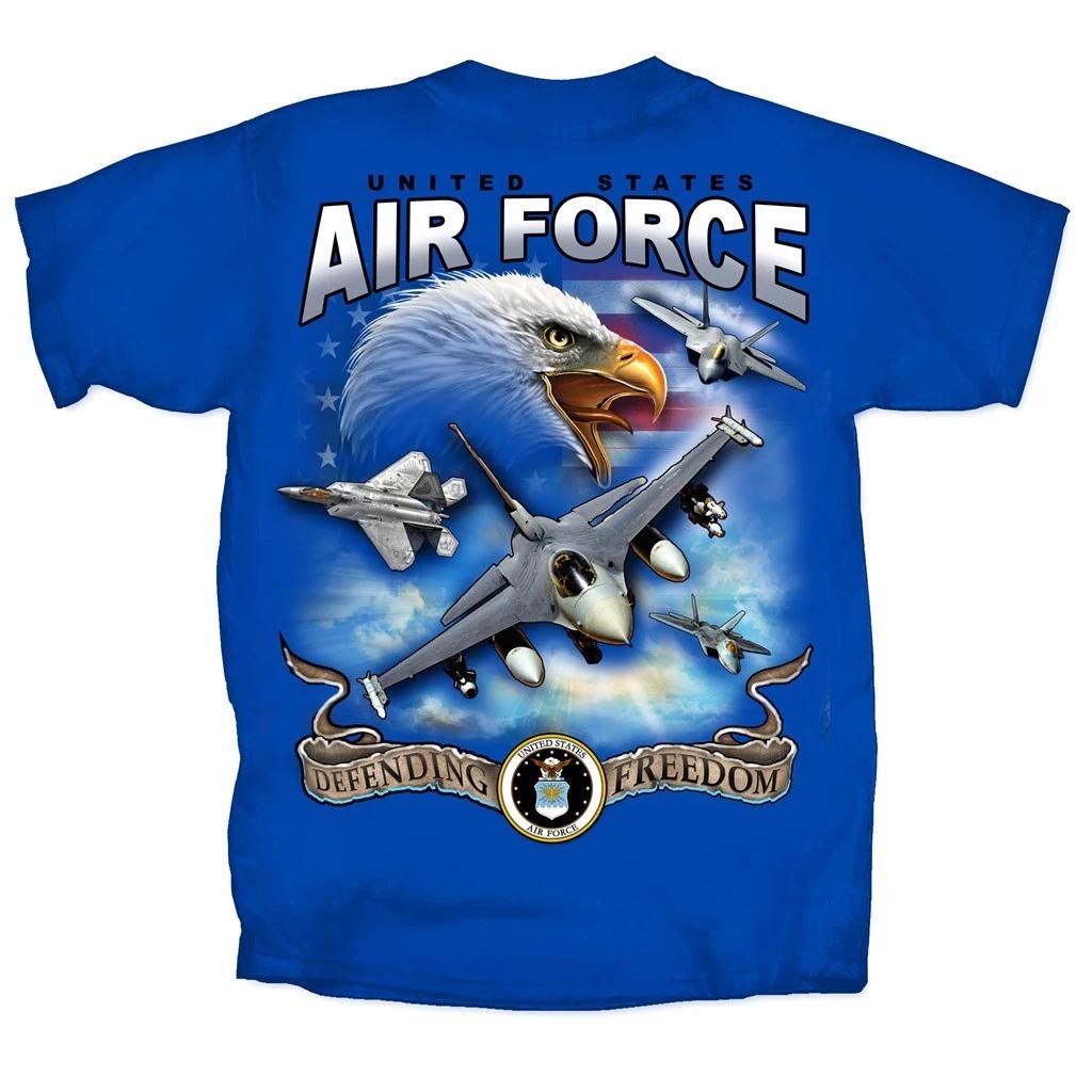 United States Air Force Screaming Eagle Royal Blue Tee New T Shirt S