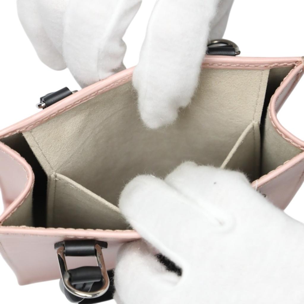 LOUIS VUITTON Epi Petit Sac Plat Handbag Epi Leather Rose valerine Women M69575 Used