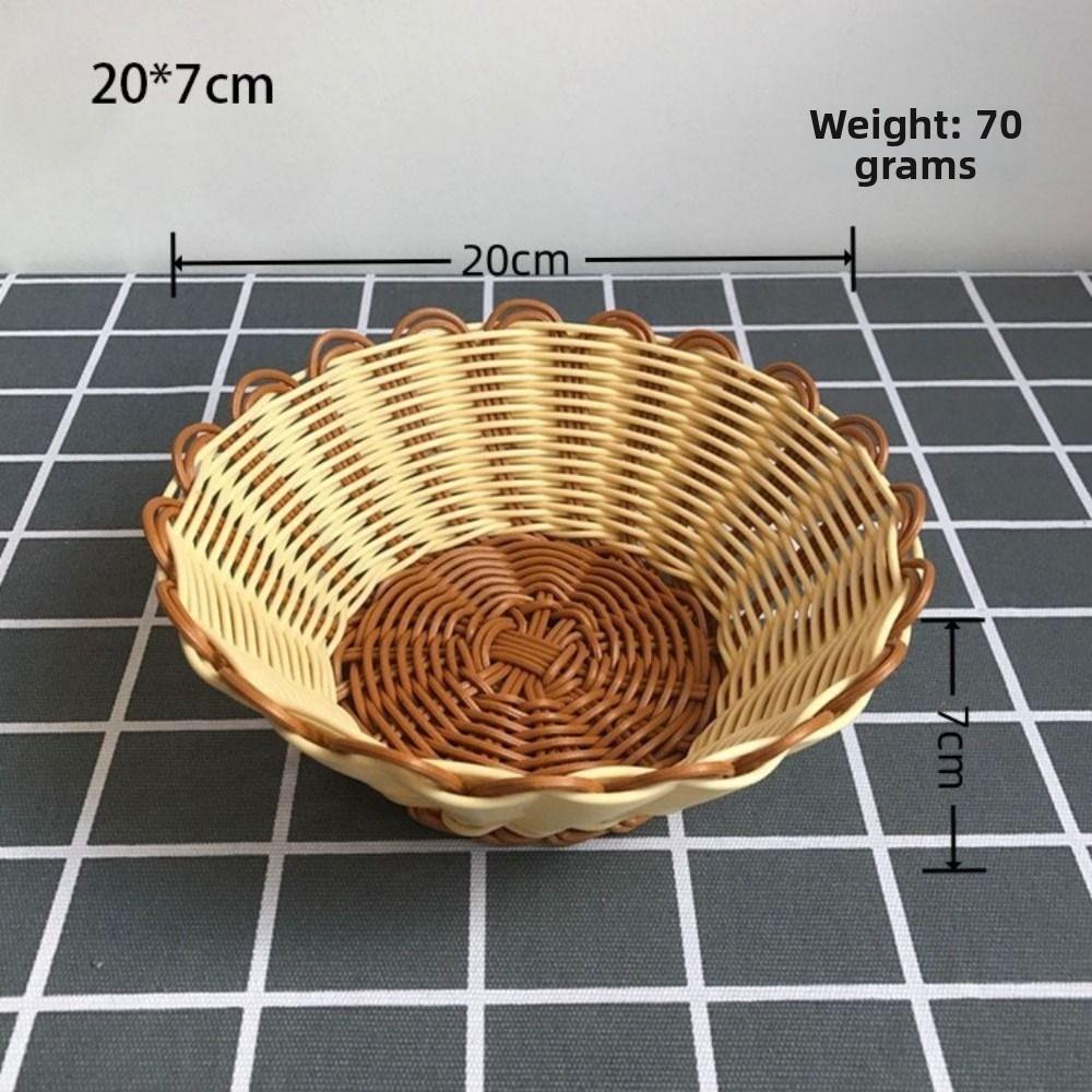 8 Styles Bread Fruit Vegetables Basket Household Rattan Basket Restaurant Serving Tabletop Display