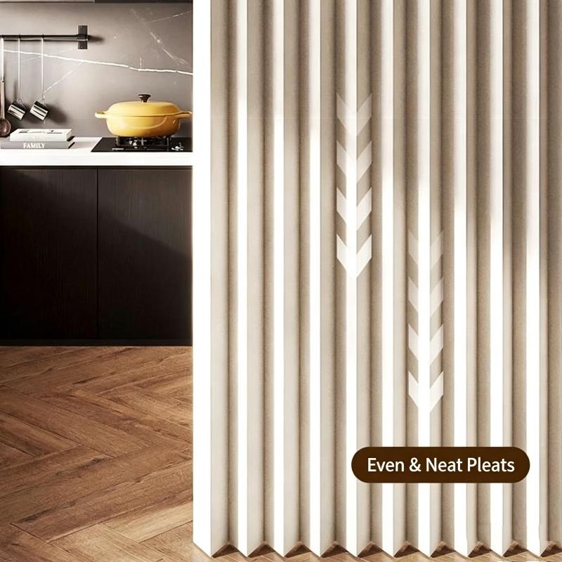 Stylish Elegant Folding Door Curtain No Punching Design Home Decor Privacy Better Space Partitioning For Kitchen Home Bedroom