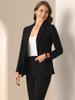 Allegra K Women's Business Blazer, Casual, Long Sleeve, Open Front, Suit Jacket, Black, Size M