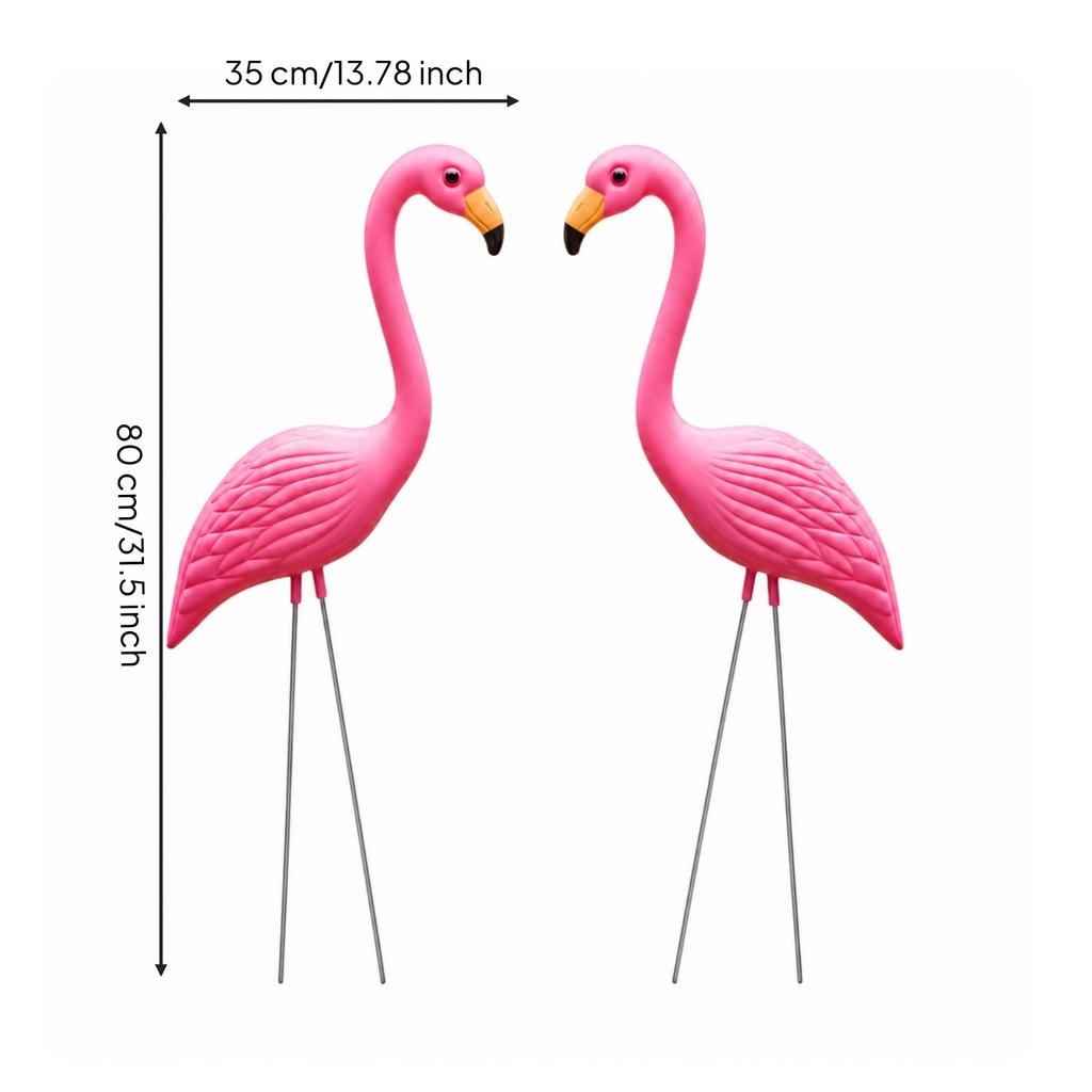 Flamingo Garden Ornament Sturdy Eye-Catching for Courtyard