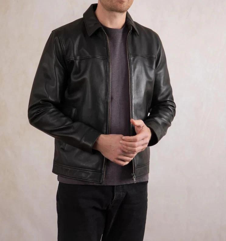 Black Designer Jacket Handmade Leather Motorcycle Genuine Lambskin Biker Men's Stylish